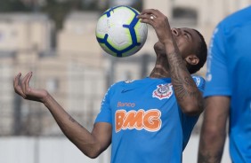 Gustavo durante primeira atividade que prepara o time para duelo contra o Flamengo