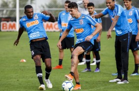 Marllon, Avelar e Gustavo no último treino antes do jogo contra o Flamengo