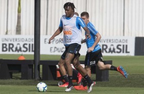 Mateus Jesus no primeiro treino que prepara a equipe para enfrentar o Flamengo