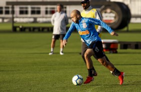 Rgis durante treinamento no CT Joaquim Grava