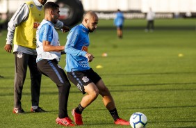 Rgis durante ltimo treino do Corinthians antes do jogo contra o Flamengo, pela Copa do Brasil