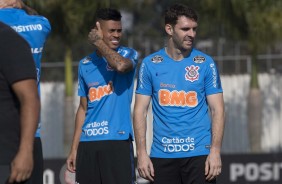 Richard e Boselli no primeiro treino preparatrio para duelo contra o Flamengo