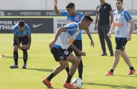 Richard, Gabriele  Boselli treinam para jogo contra o Flamengo