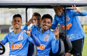 RichardoJúnior Urso, Henrique e Ramiro no último treino antes do jogo contra o Flamengo