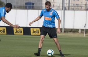 Zagueiro Henrique no primeiro treino que prepara a equipe para jogo contra o Flamengo