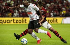 Love durante jogo contra o Flamengo, pela Copa do Brasil