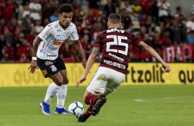 Urso durante jogo contra o Flamengo, pela Copa do Brasil