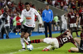 Gustavo na partida contra o Flamengo, pela Copa do Brasil