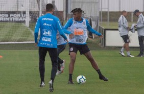 Matheus Jesus no primeiro treino após eliminação para o Flamengo, pela Copa do Brasil