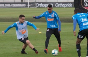 Ramiro e Richard no primeiro treino aps eliminao para o Flamengo, pela Copa do Brasil