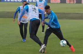 Volante Richard no primeiro treino após eliminação para o Flamengo, pela Copa do Brasil