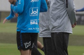 Walmir, Carille e Bruno Mndez no primeiro treino aps eliminao para o Flamengo