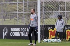 Walter no primeiro treino aps eliminao para o Flamengo, pela Copa do Brasil