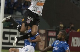 Gustagol no jogo contra o Cruzeiro, pelo campeonato brasileiro