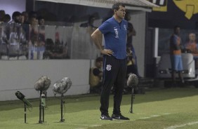 Fábio Carille durante jogo contra o Santos, pelo Campeonato Brasileiro 2019