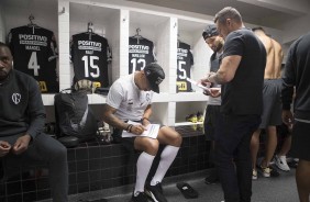 Ralf no vestiário antes do jogo contra o Santos, pelo Campeonato Brasileiro