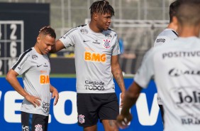 Janderson e Matheus Jesus no penltimo treino antes do jogo contar o Botafogo-SP