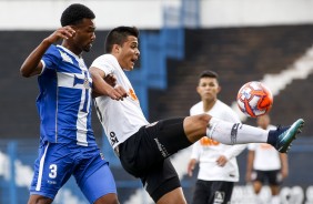 Sandoval durante vitória contra o Água Santa pelo Campeonato Paulista Sub-20