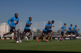 Timão durante treino da manhã e tarde no CT Joaquim Grava
