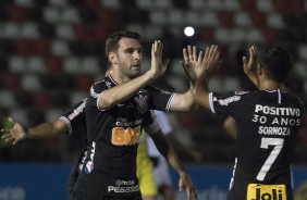 Boselli e Sornoza durante derrota para o Botafogo-SP, em partida amistosa em Ribeiro Preto