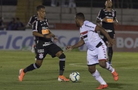 Pedrinho durante derrota para o Botafogo-SP, em partida amistosa em Ribeiro Preto