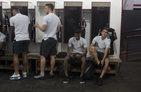 Timo no vestirio antes do amistoso contar o Botafogo-SP, em Ribeiro Preto