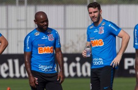 Love e Boselli no treino de hoje no CT Joaquim Grava