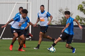 Urso, Ralf e Araos no treinamento desta terça-feira no CT