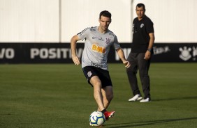 Atacante Boselli no treinamento desta quarta-feira no CT