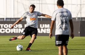 João Celeri no treinamento desta quarta-feira no CT