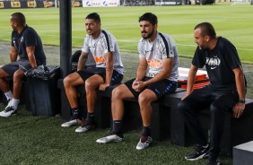 Ralf e Bruno Mndez no treinamento desta quarta-feira no CT