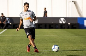 Volante Gabriel no treinamento desta quarta-feira no CT