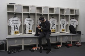 Boselli no vestirio antes do amistoso contra o Londrina