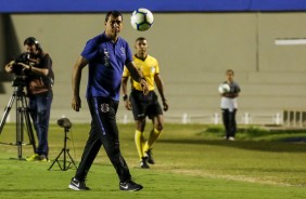 Fbio Carille durante amistoso entre Vila Nova e Corinthians