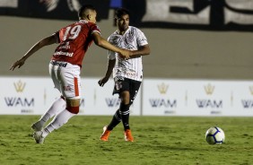 Sornoza durante amistoso entre Vila Nova e Corinthians