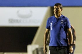 Treinador Fábio Carille durante amistoso entre Vila Nova e Corinthians