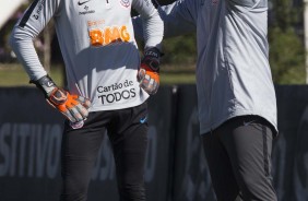 Walter durante treino que prepara o time para jogo amistoso contra o Londrina