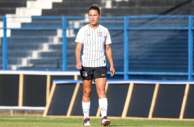 Tamires fez sua estreia coma camisa do Corinthians contra o São Francisco, pelo Brasileiro Feminino