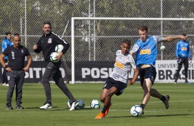 Jogadores no treino deste sbado com foco no CSA pelo brasileiro