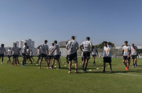 Jogadores no treino deste sbado com foco no CSA pelo brasileiro