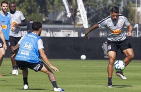 Jogadores no treino deste sbado com foco no CSA pelo brasileiro