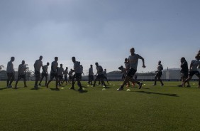 Jogadores no treino deste sbado com foco no CSA pelo brasileiro