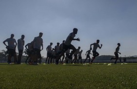 Jogadores no treino deste sbado com foco no CSA pelo brasileiro