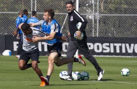 Jogadores no treino deste sbado com foco no CSA pelo brasileiro