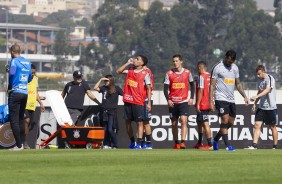 Jogadores no treino deste sbado com foco no CSA pelo brasileiro