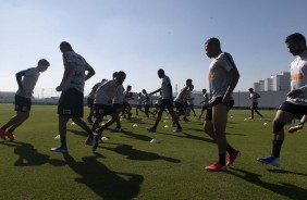 Jogadores no treino deste sbado com foco no CSA pelo brasileiro