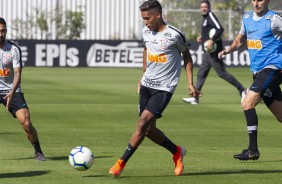 Pedrinho no treino deste sbado