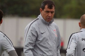 Fábio Carille durante jogo-treino contra o Juventus, no CT Joaquim Grava