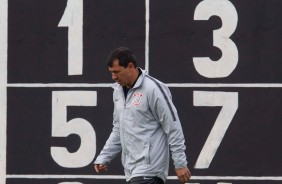 Fábio Carille no CT Joaquim Grava, durante treino desta quarta-feira
