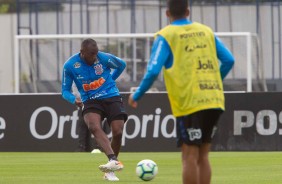 Manoel no treino desta quarta-feira, no CT Joaquim Grava